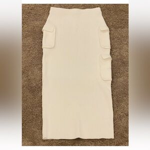 House of CB London. Heavy ribbed skirt with pockets.